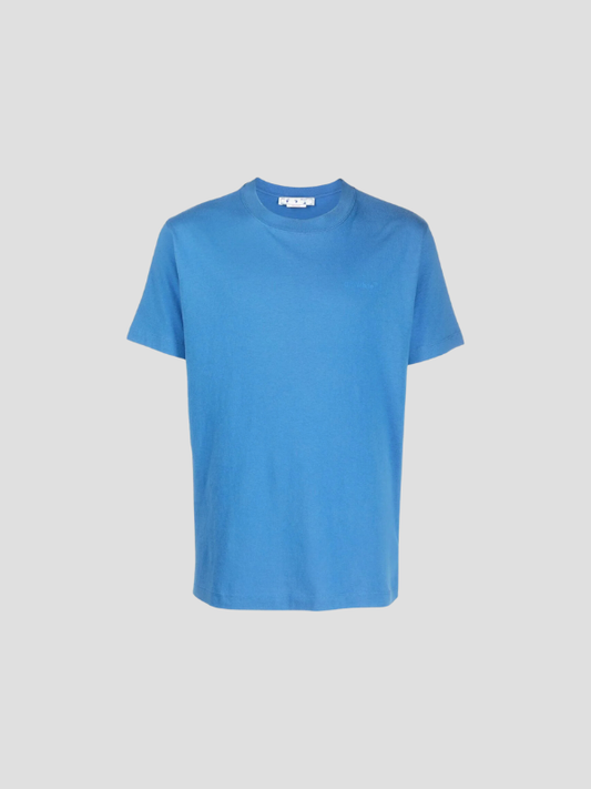 CAMISETA OFF-WHITE DIAGONAL LOGO PRINT BLUE