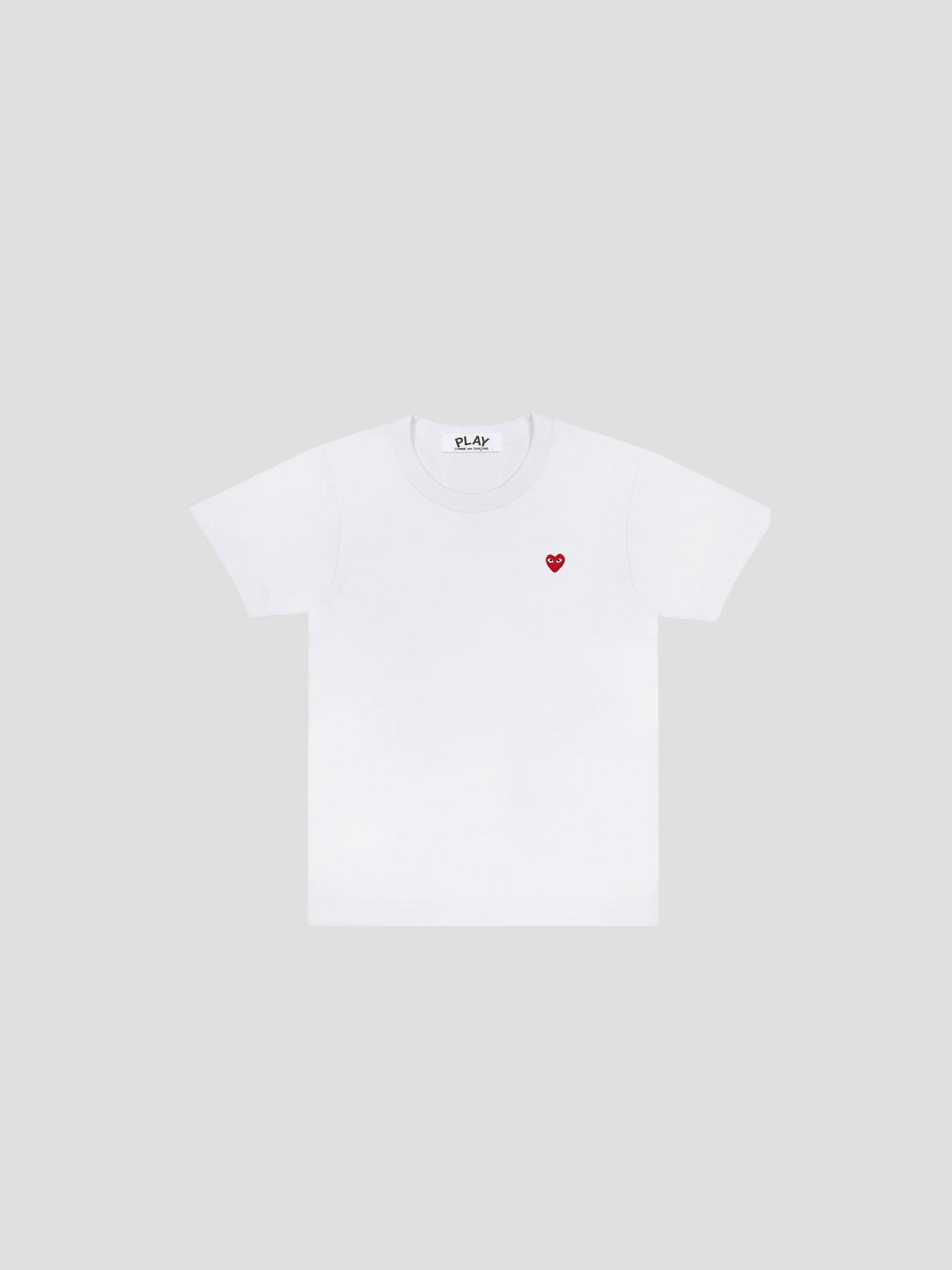Camiseta Comme Des Garçons Play White Red Logo
