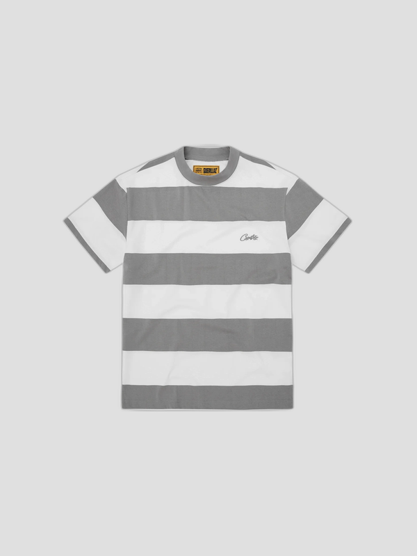 Corteiz Striped Tee Grey