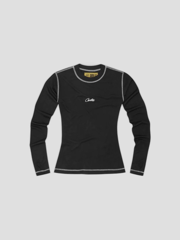 CAMISETA LONGSLEEVE CORTEIZ HEAVYWEIGHT WAFFLE BLACK