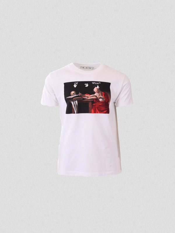 CAMISETA OFF-WHITE CARAVAGGIO SLIM FIT CHEST PRINT