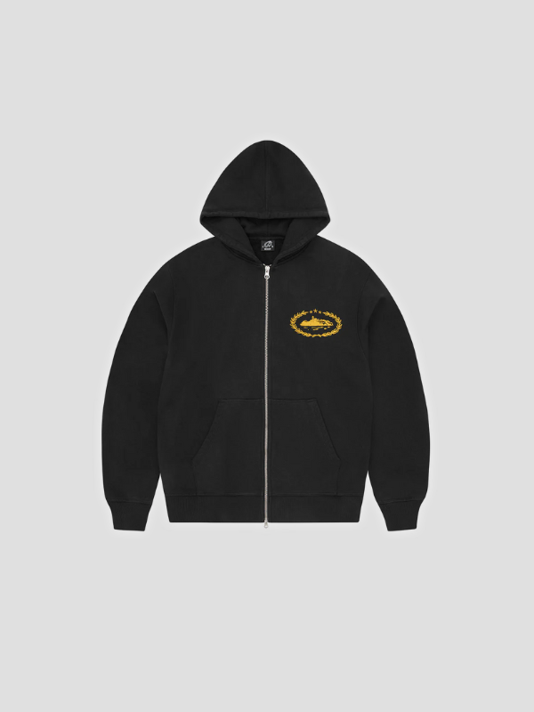 SUDADERA ZIPPED CORTEIZ SUPERIOR ROYAL BLACK YELLOW