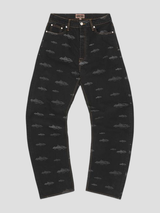 PANTALON CORTEIZ ALCATRAZ PATTERN BLACK