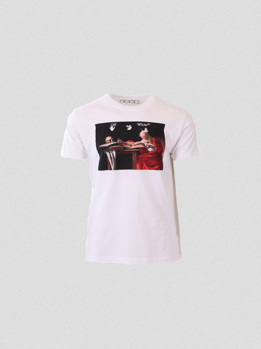 CAMISETA OFF-WHITE CARAVAGGIO SLIM FIT CHEST PRINT