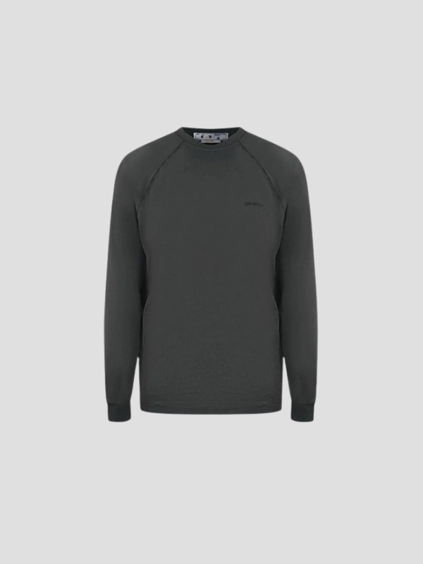 CAMISETA OFF-WHITE LONG SLEEVE GREY ARROWS diag tab vtg
