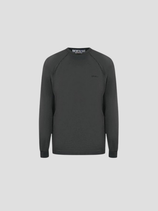 CAMISETA OFF-WHITE LONG SLEEVE GREY ARROWS diag tab vtg