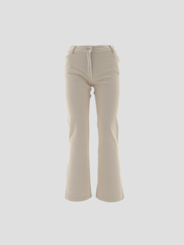 PANTALON OFF-WHITE JEANS BEIG TALLA XS