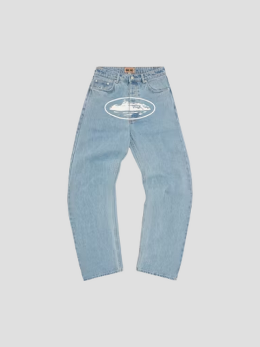 PANTALON CORTEIZ BAGGY JEANS ALCATRAZ WASHED BLUE