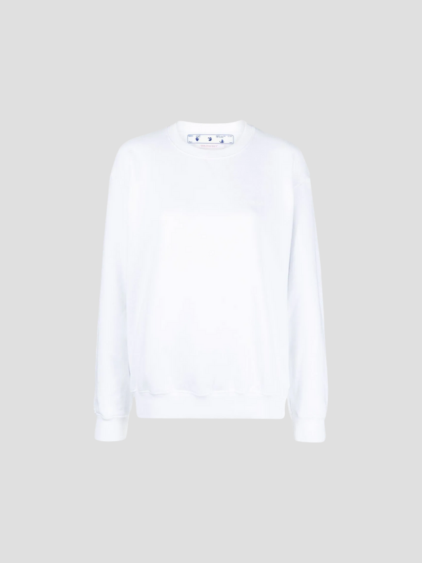 SUDADERA CREWNECK OFF-WHITE BASIC DIAGONAL LINES WHITE
